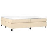  Okvir za krevet s oprugom krem 200x200 cm od tkanine | Eponuda.com