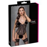 Cottelli čipkasto otvoreno tijelo s najlonkama (crna) | shoptok.hr