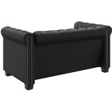  Dvosjed Chesterfield od umjetne kože crni | shoptok.hr