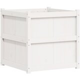 Maison Chic Vrtno cvetlično korito - Cvetlični Lonec belo 70x70x70 cm trdna borovina, (21789102) Cene