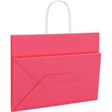  Papirnate vrećice 250 kom s ručkama ružičaste 32x17x25 cm | shoptok.hr