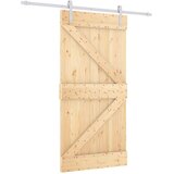  Klizna vrata Prirodna i bijela 100 x 210 cm Masivna borovina | shoptok.hr