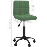  Okretna uredska stolica tamnozelena baršunasta | shoptok.hr