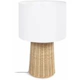 Kave Home Stolna lampa u prirodnoj boji s tekstilnim sjenilom (visina 51 cm) Kimjit -