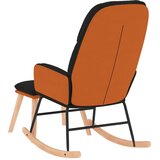  Stolica za ljuljanje od tkanine s osloncem za noge crna | shoptok.hr
