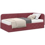  Kutni okvir kreveta Vinska crvena 90 x 200 cm tkanina | shoptok.hr