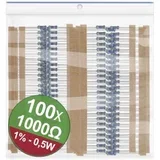 22P092 komplet metalnoslojnih otpora 1 kΩ aksijalno ožičen 0.5 W 1 % 1 Set