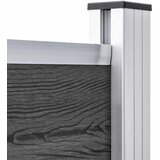  Set panela za ogradu WPC 699 x 146 cm crni | shoptok.hr