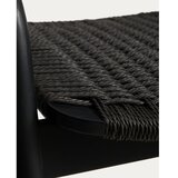 Kave Home Črn barski stol z nasloni za roke iz masivnega hrasta (višina sedeža 65 cm) Derile – | Shoptok.si
