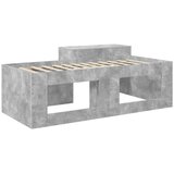  Krevet za djecu s visokim okvirom i stolom Betonska siva - Betonska siva 80 x 200 cm | shoptok.hr