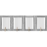  Vrata za pse s postoljem 4 pcs Siva sonoma 60 x 80 cm | Eponuda.ba