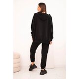 Polski Women's cotton set with a hood and zipper black | Shoptok.si