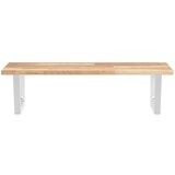  Zidna polica za umivaonik od čelika i masivnog bagremovog drva Smeđa 80 x 50 x 2 cm | Shoptok.si