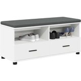  Klupa za hodnik s jastukom s ladicama Bijelo 100 x 38 x 46 cm | shoptok.hr
