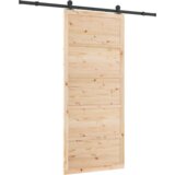 vidaXL Drsna vrata Rjava 80 x 208 cm Trdna borovina | Shoptok.si