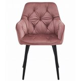 JORK stolica - ružičasti baršun / crne noge x 1 | shoptok.hr