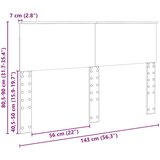  Uzglavlje s uzglavljem Dimljeni hrast 140 cm Konstruirano drvo | shoptok.hr