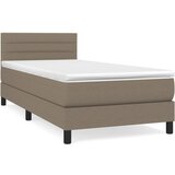 Maison Chic Box spring postelja - Vzmetna postelja z vzmetnico taupe 80x200 cm blago SL19096, (21885444) Cene
