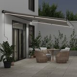 Tenda na ručno uvlačenje s LED antracit i bijela 600 x 350 cm | Eponuda.ba