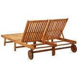  Ležalnik za 2 osebi trden akacijev les | Shoptok.si