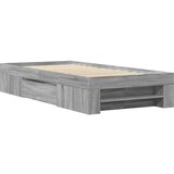 vidaXL Posteljni okvir siva sonoma 100x200 cm inženirski, (21306546) Cene