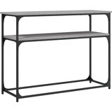 Maison Chic konzolna miza - miza ob steni siva sonoma 100x35,5x75 cm inženirski les, (21786134) Cene