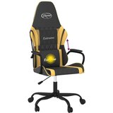 vidaXL Masažna igraća stolica crno-zlatna od umjetne kože | shoptok.hr