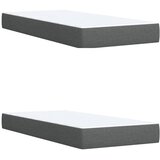  Krevet s oprugama i madracem tamnosivi 200 x 200 cm od tkanine | shoptok.hr