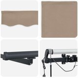 vidaXL Avtomatska retraktibilna tenda z LED osvetlitvijo bež 350x250 cm, (22150139) | Shoptok.si