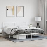  Metalni okvir za krevet s uzglavljem bijeli 183x213 cm | shoptok.hr