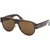Tom Ford Lyle-02 FT1074 51J ONE SIZE (58) Rjava/Rjava Cene