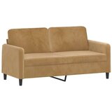  2-dijelni set sofa s jastucima smeđi baršunasti | shoptok.hr