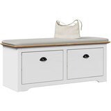 vidaXL Klupa za hodnik "BODO" bijela i smeđa 114x40x45 cm | shoptok.hr