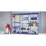 hofe Stabilni sestavljivi regal, enostranski, višina regala 3000 mm, oranžna/pocinkano, širina police 1025 mm, osnovni regal, širina x globina 1025 x | Shoptok.si