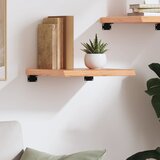  Zidna polica svjetlosmeđa 40x40x(2-4) cm obrađena hrastovina | Eponuda.com