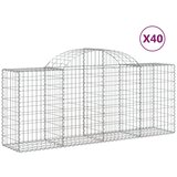 Lučne gabionske košare 40 kom 200x50x80/100cm pocinčano željezo | shoptok.hr