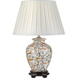 Elstead Lighting Elstead Lightbox Namizna svetilka Soling Cream Oriental Keramična Vaza, Slonokoščeni bombažni senčnik, (22099452) | Shoptok.si