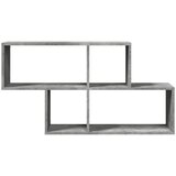  Zidna polica siva boja betona 100 x 20 x 53 cm drvena | shoptok.hr