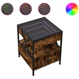  Noćni ormarić s beskonačnim LED boja hrasta 40 x 40 x 51 cm | Eponuda.ba
