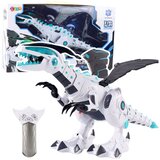 Rc robot dinosaur na daljinsko upravljanje s krilima, svjetlima i zvukovima, bijeli | shoptok.hr