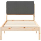  Posteljni okvir z oblazinjenim vzglavjem Temno siva 75 x 190 cm, (5000101796) | Shoptok.si