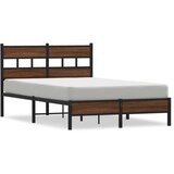Maison Chic Posteljni okvir - Dvoposteljna postelja - Zakonska postelja brez vzmetnice hrast 120x190 cm inženirski les-J11899, (21772971) | Shoptok.si