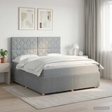  Boxspring krevet s madracem Svjetlosiva 160 x 200 cm Tkanina | shoptok.hr