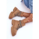 Boto Women's Boots Suede Lace-Up Dark Beige Acorn | Eponuda.ba