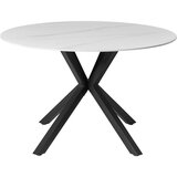 MID.YOU Jedilna Miza Birmingham, Keramika, Bela, Ø 118cm | Shoptok.si