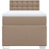  Krevet s oprugama i madrac cappuccino 90x200 cm od umjetne kože | shoptok.hr