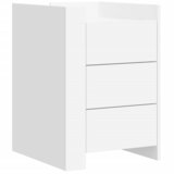 Maison Chic Nočna omarica - Nočna miza bela 45x50x65 cm inženirski les, (21687505) Cene