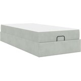  Okvir kreveta s madracem 2 kom. Svjetlosiva Baršun 90 x 190 cm | Shoptok.si