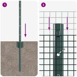 Zavarena žičana ograda s postom 100 x 0,6 m Zelena Mreža | shoptok.hr