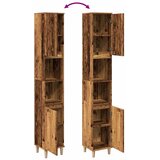  Kupaonski ormarić staro drvo 30x30x190 cm konstruirano drvo | shoptok.hr